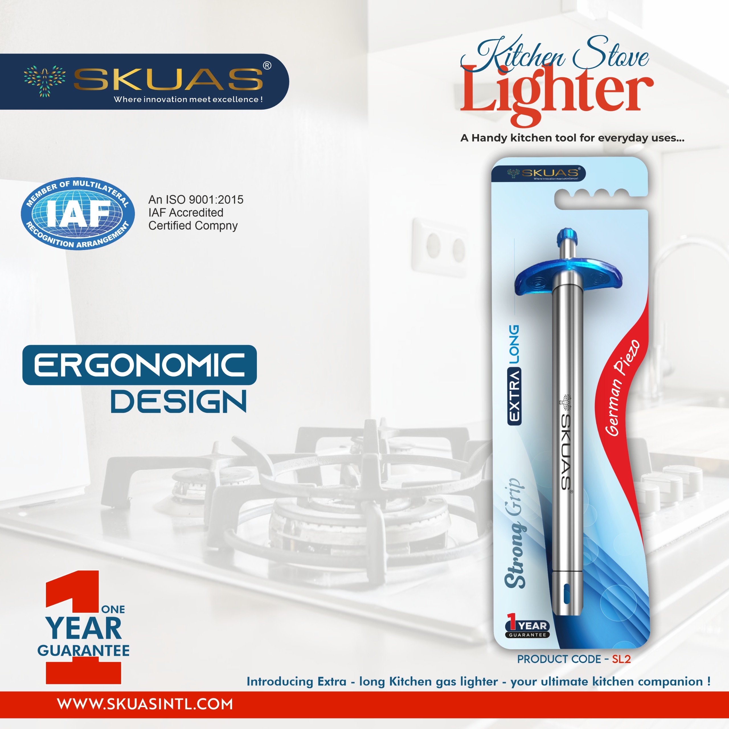 Skuas Long Kitchen Stove Lighter