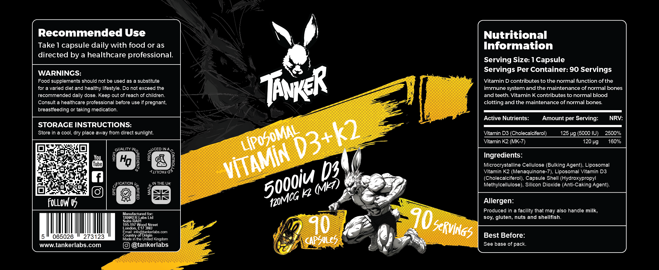 Tanker Liposomal Vitamin D3 + K2