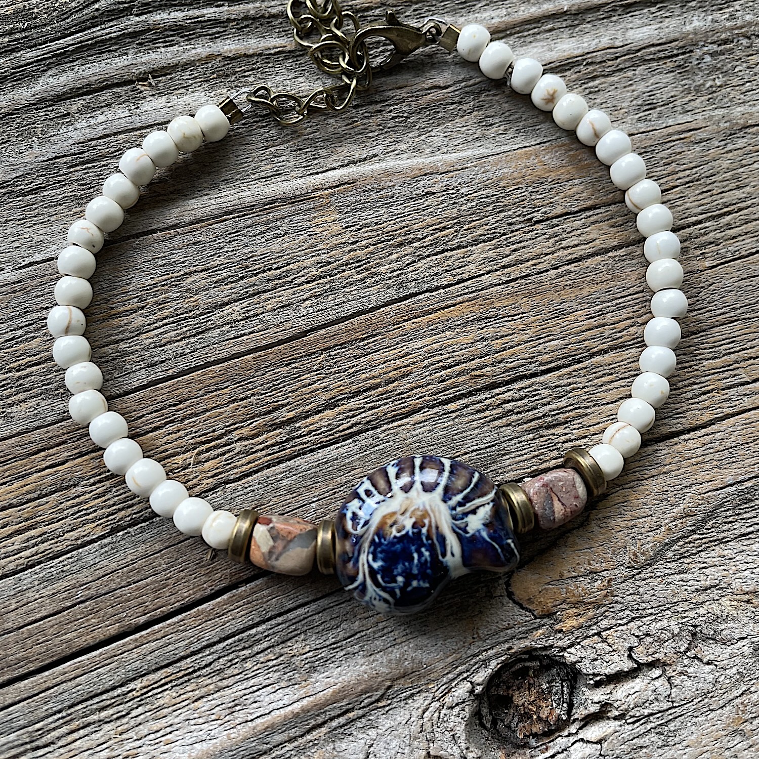 Boho Ceramic Bead Bracelet