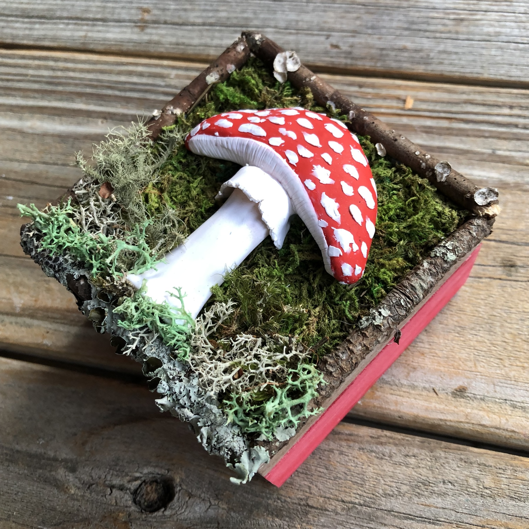 Handcrafted Amanita Mushroom Treasure Box 