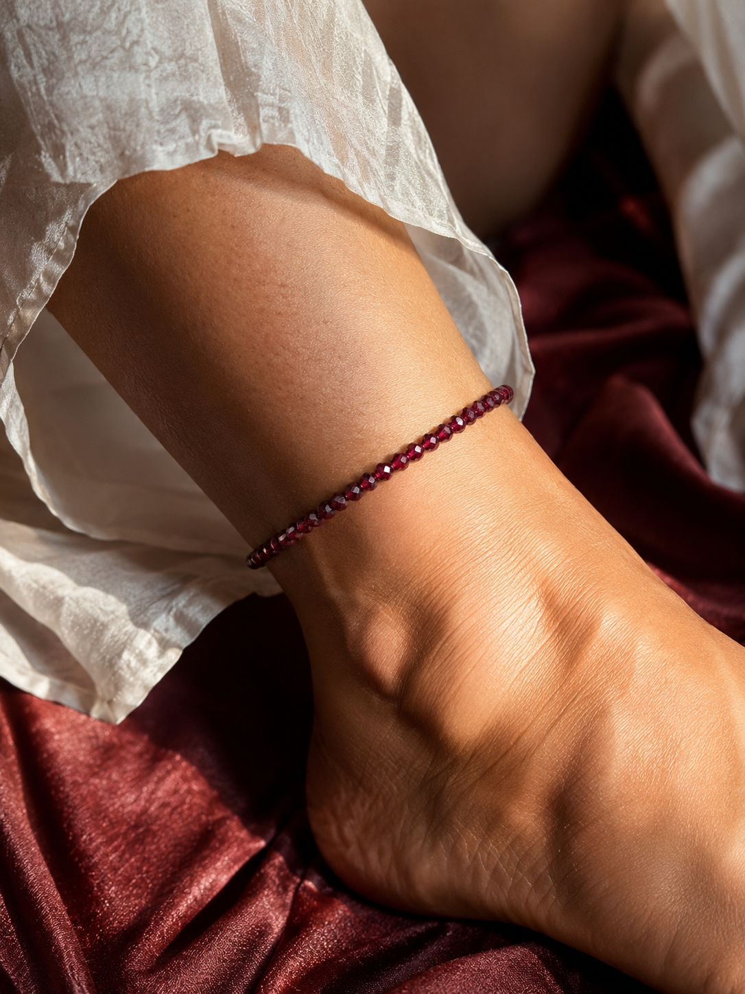 Red Garnet Anklet