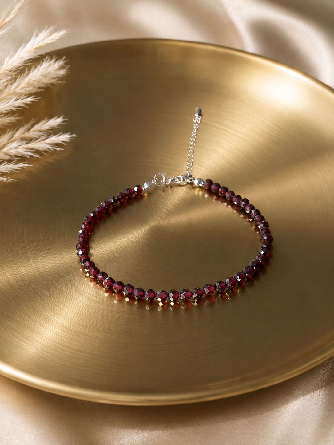 Red Garnet Anklet