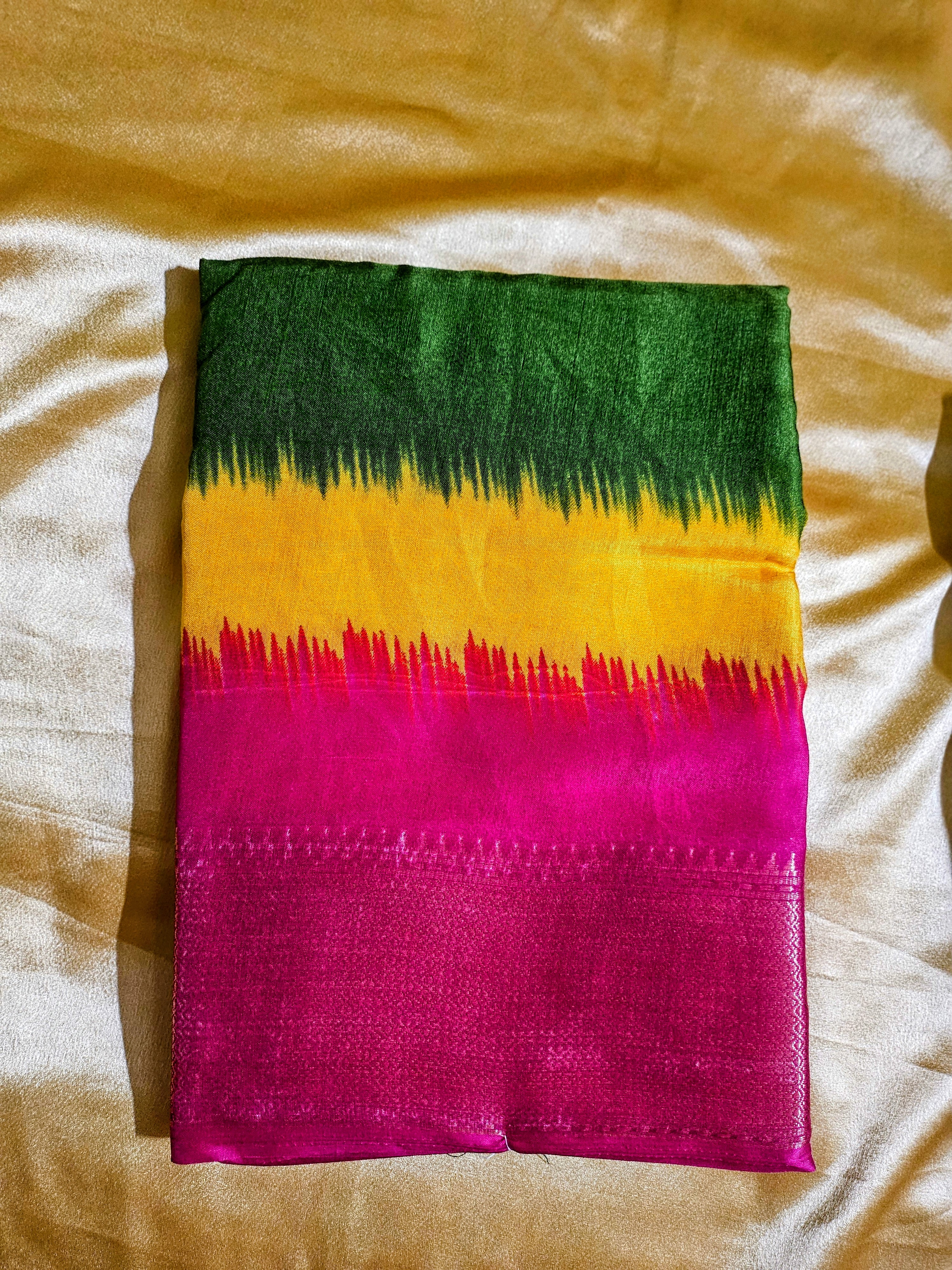Tri Color Semi Silk
