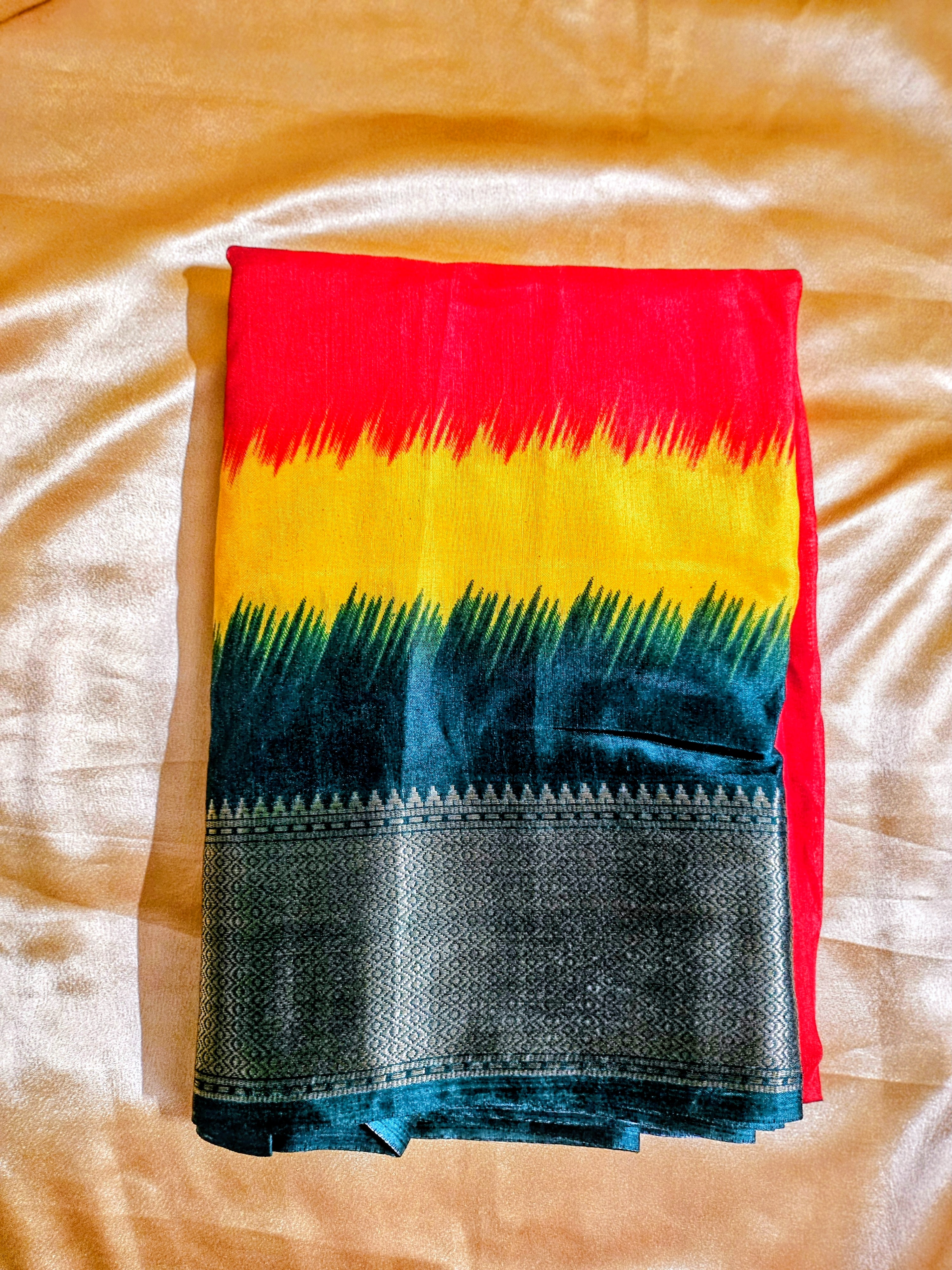 Tri Color Semi Silk