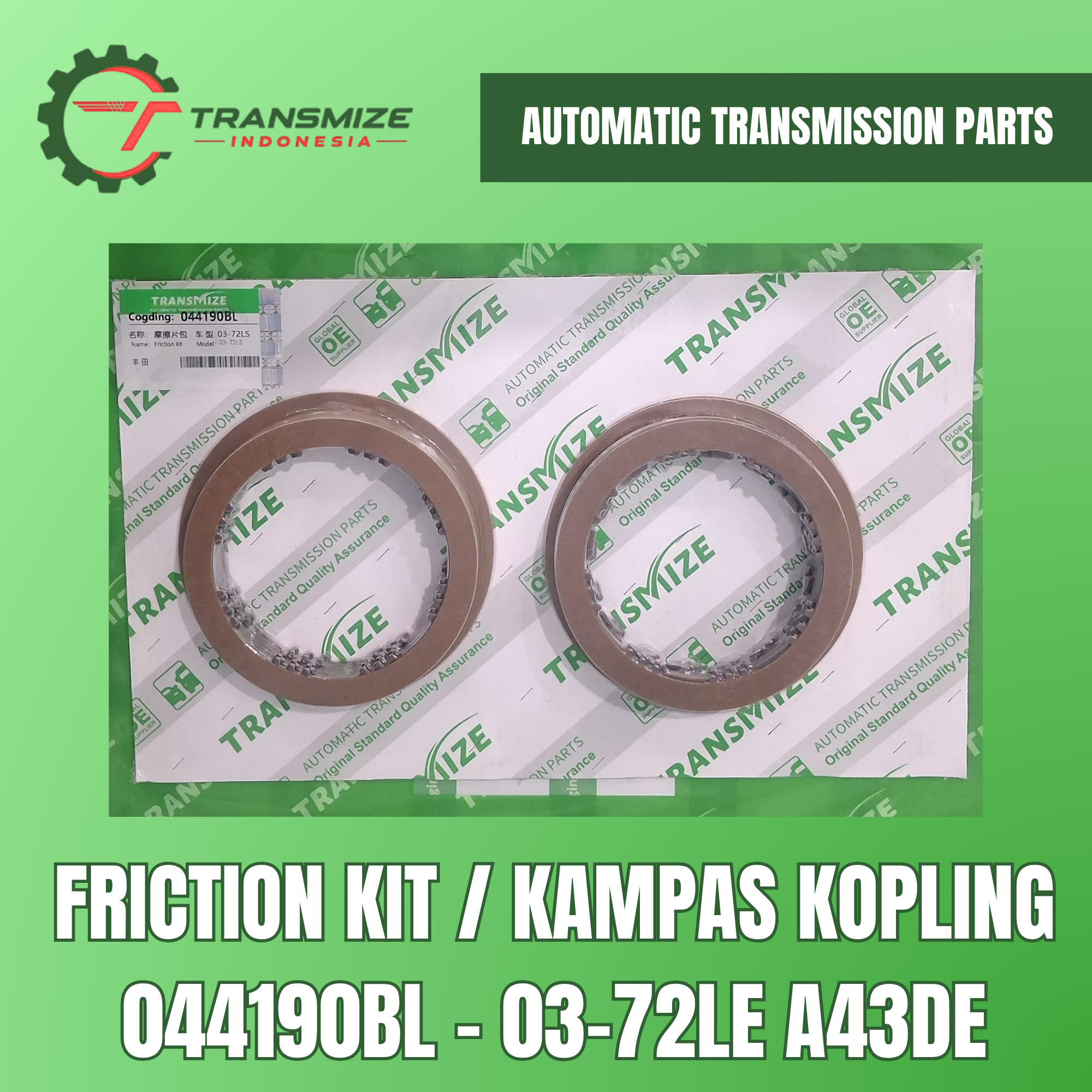 Friction Kit Kampas Kopling 03-72LE A43DE