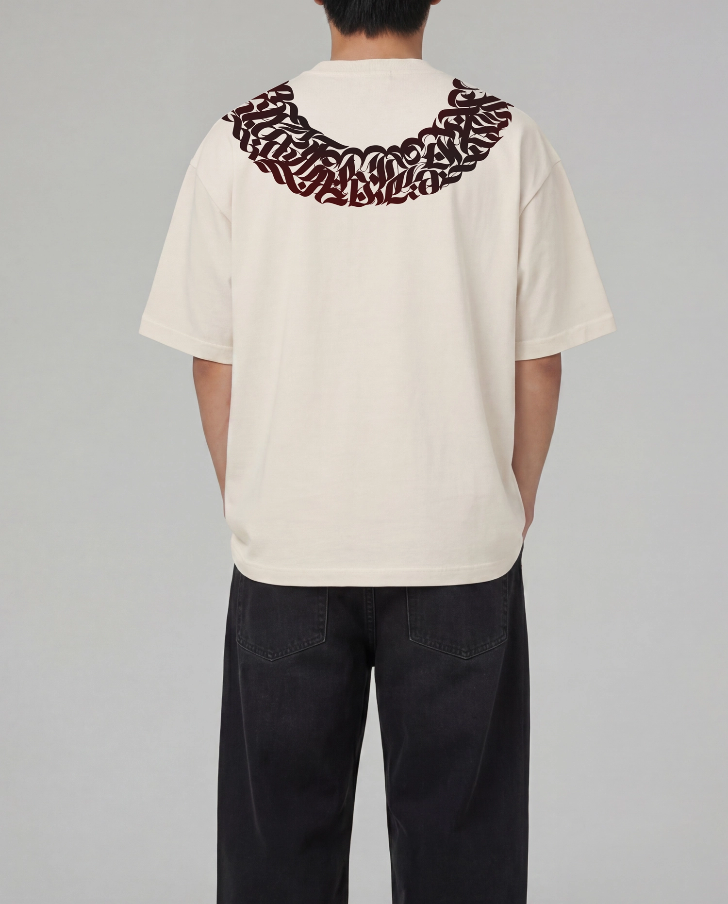 Arabic calligraphy Oversized Graphic Print Streetwear T-Shirt