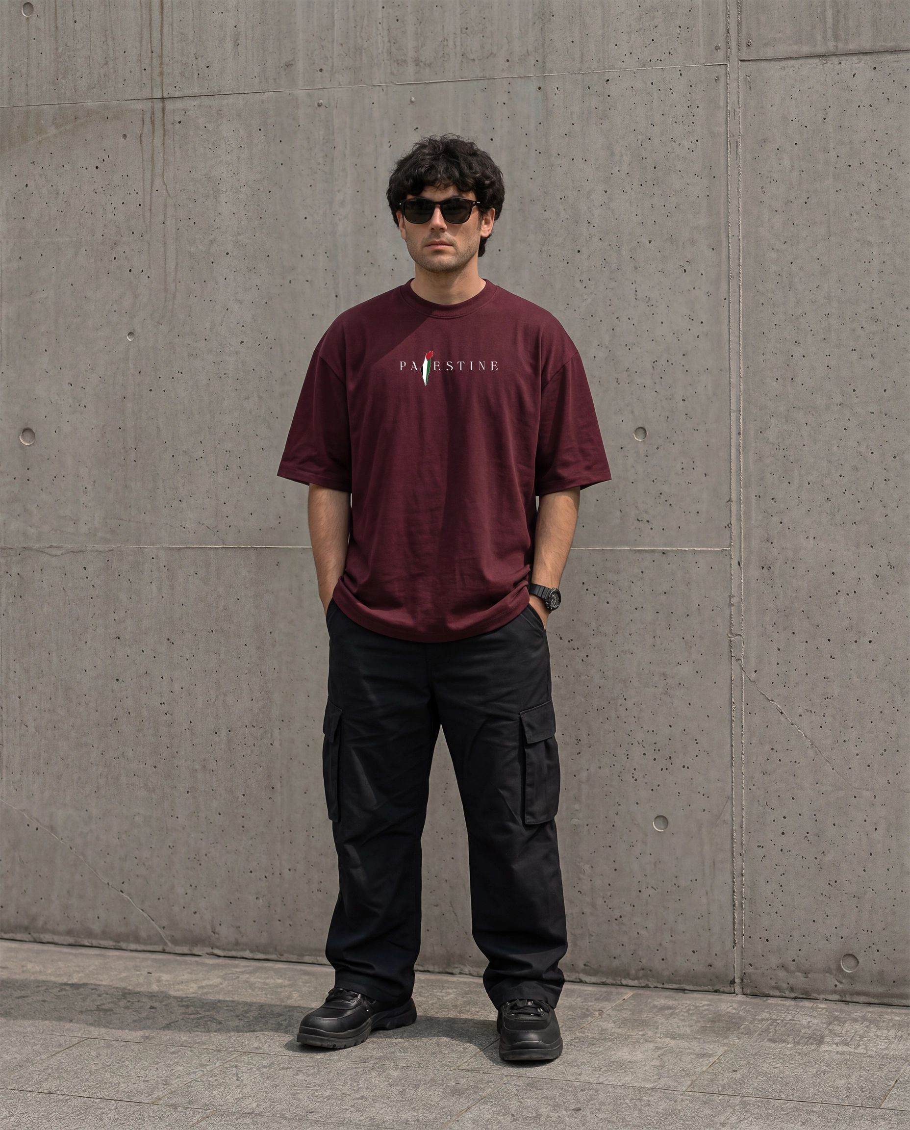 Palestine Oversized Graphic Print Streetwear T-Shirt