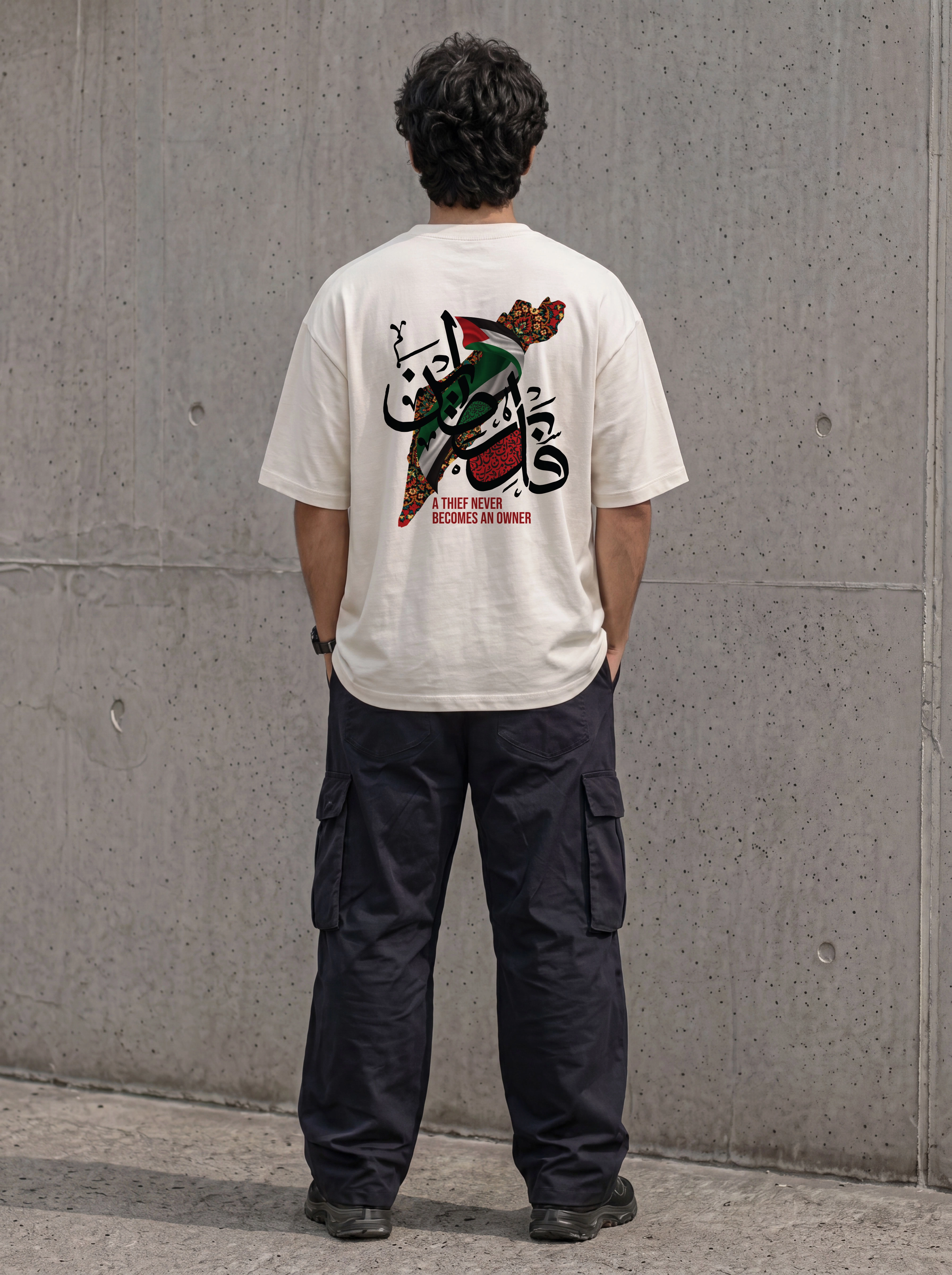 Palestine Oversized Graphic Print Streetwear T-Shirt