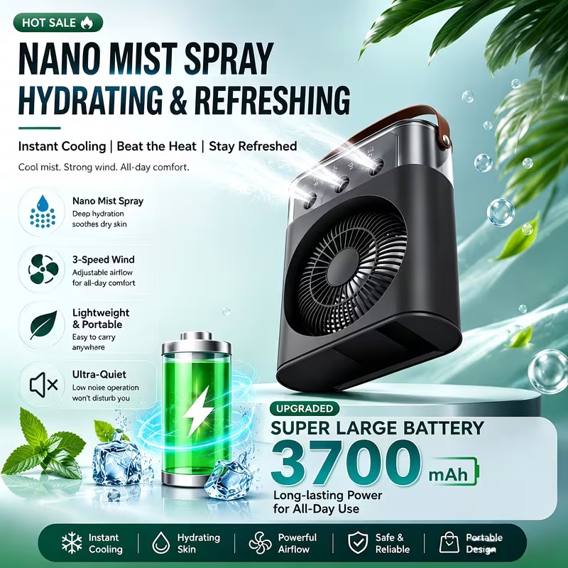 Nano Mist Spray Fan