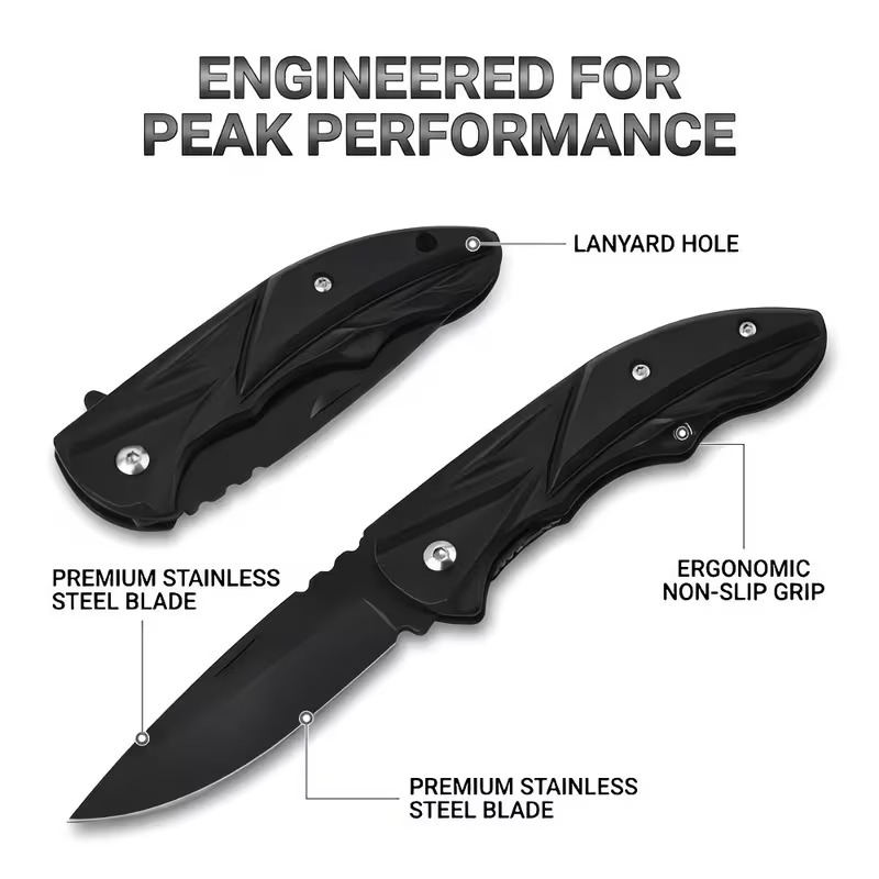 2PCS Super Bright Flashlight + Knife Set