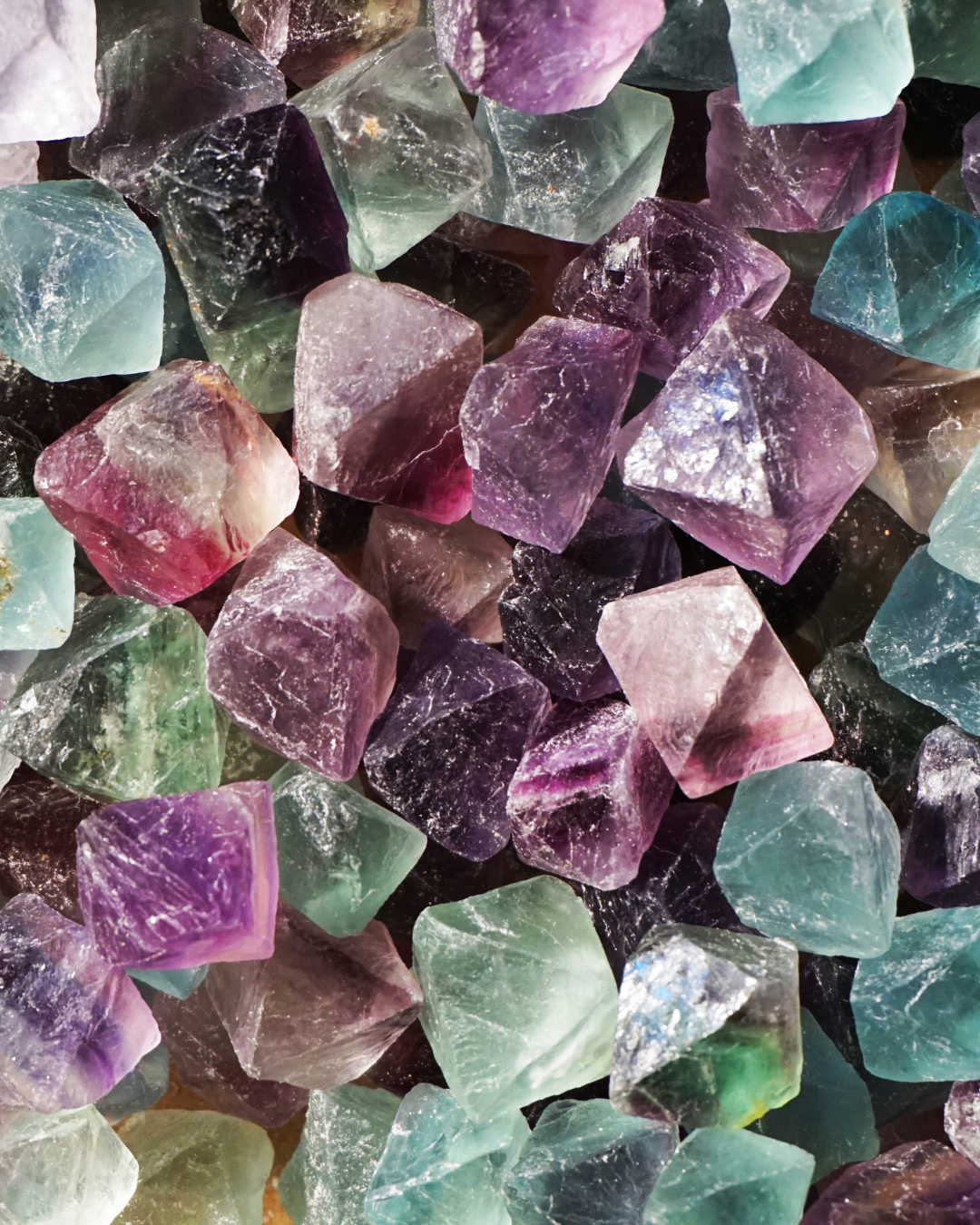 Fluorite Octahedrons Stone Kit