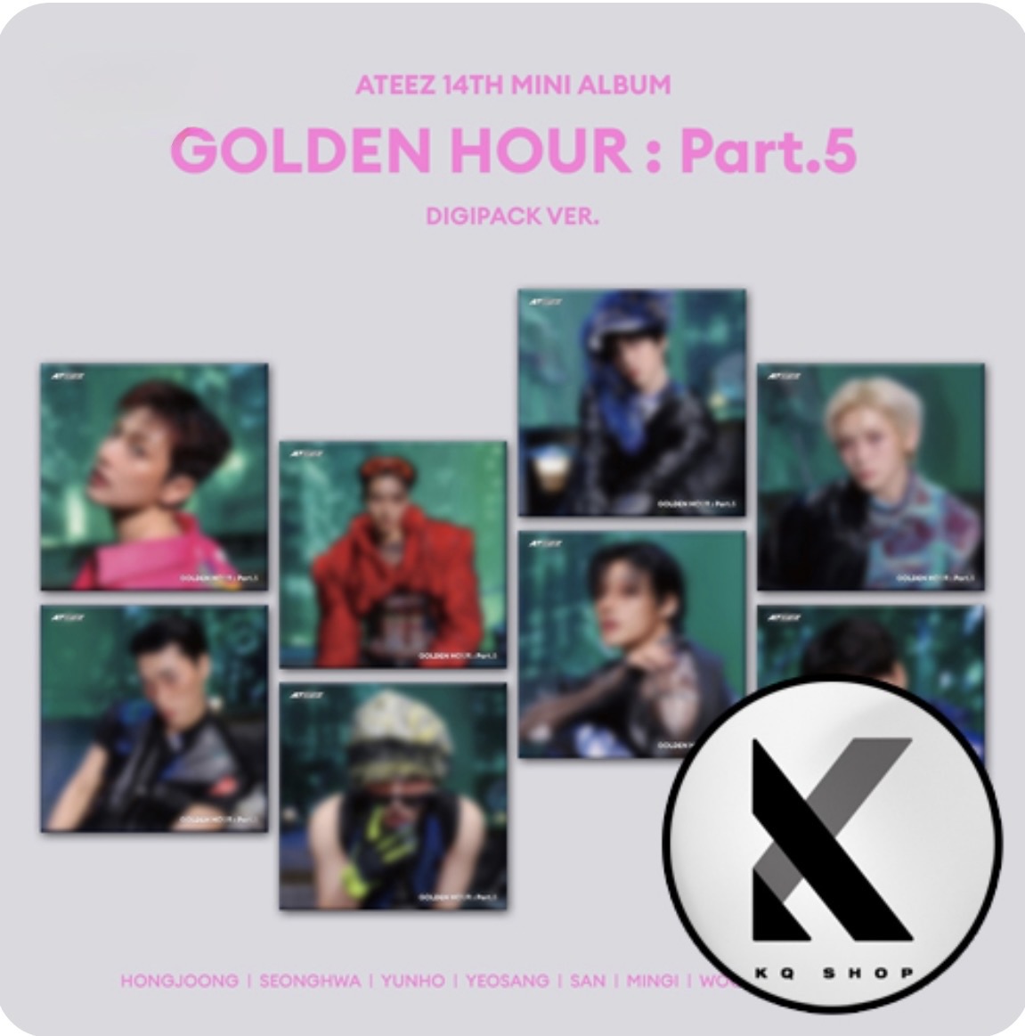 Pre Order ATEEZ – 14th Mini Album [GOLDEN HOUR : Part.5] (DIGIPACK Ver.Random) Select POB