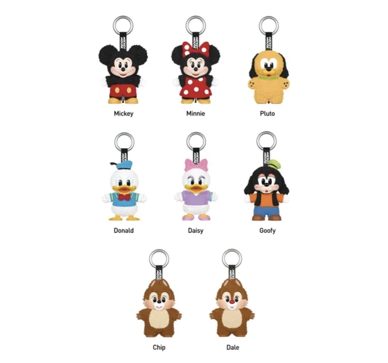 Mickey Family Cute Together Keychain Series Figures