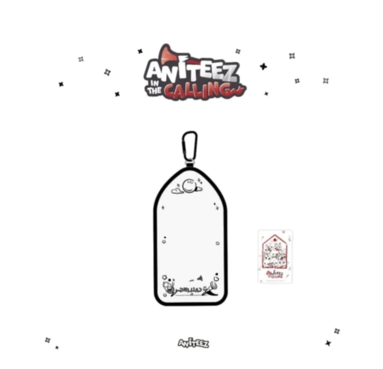 ATEEZ ANITEEZ IN THE CALLING PVC Doll Pouch [RANDOM TRADING CARD]