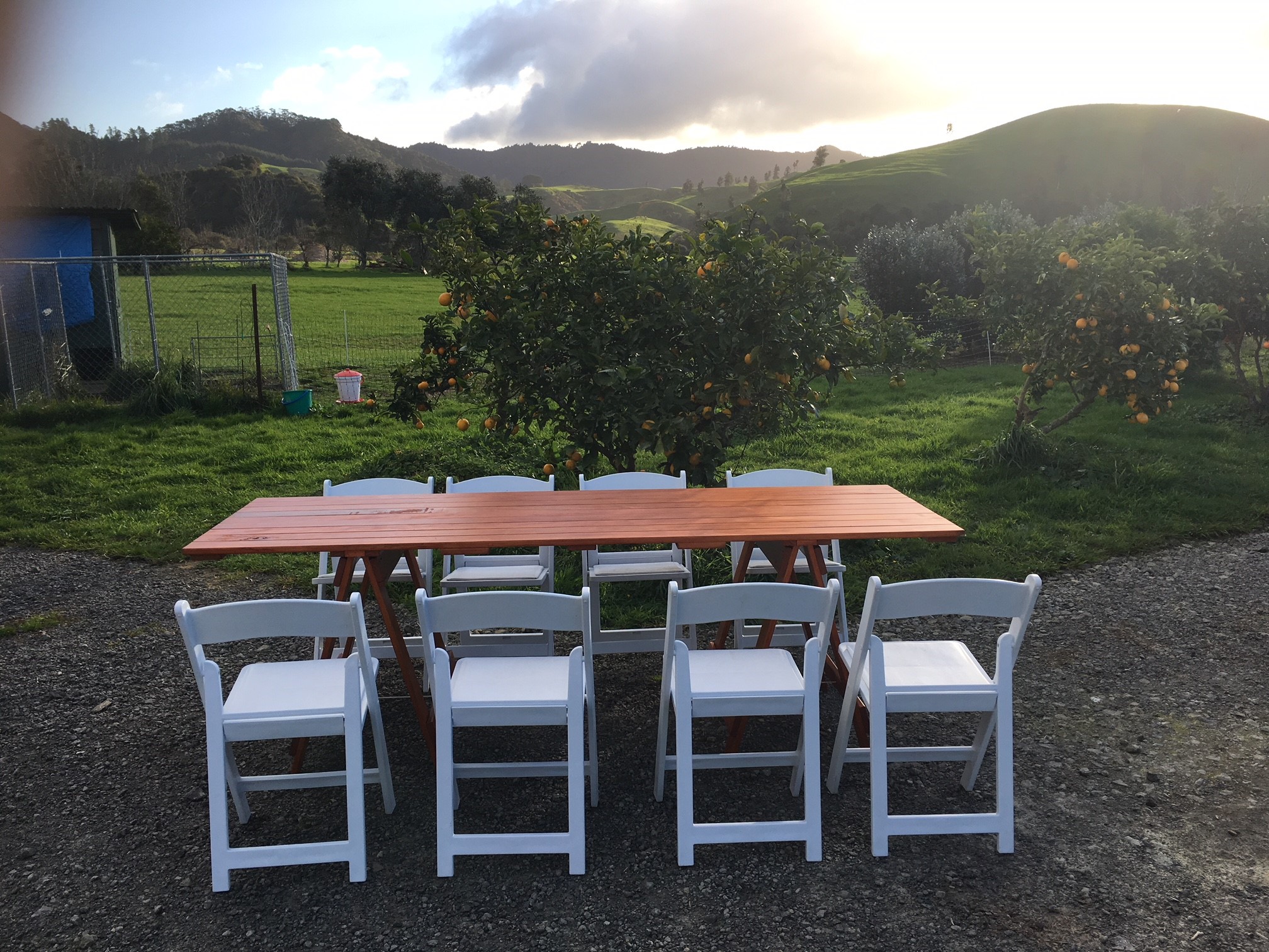 Table Wooden Trestle 2.4L x 820W