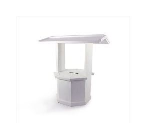 Wishing Well - White Wooden
