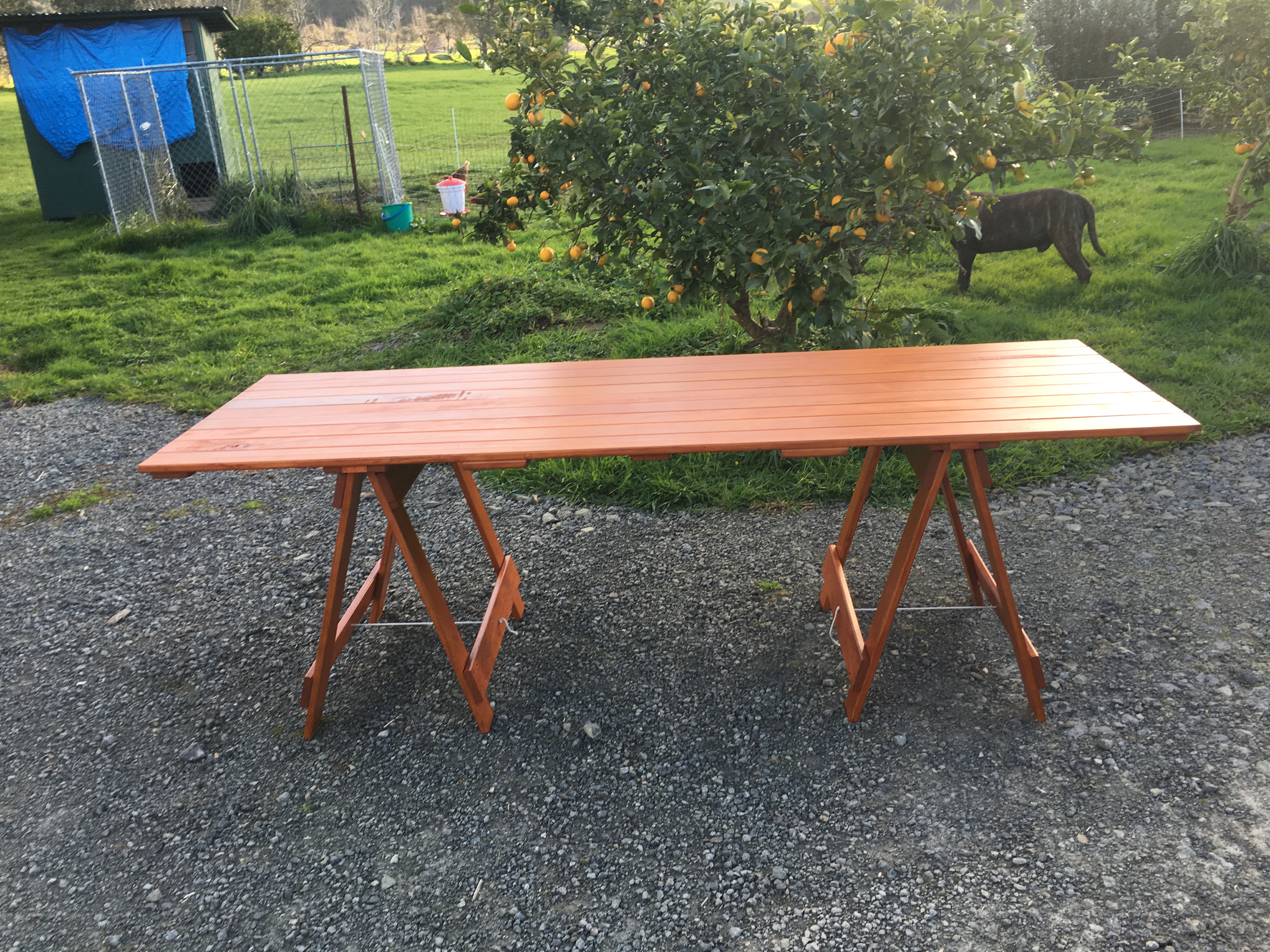 Table Wooden Trestle 2.4L x 820W