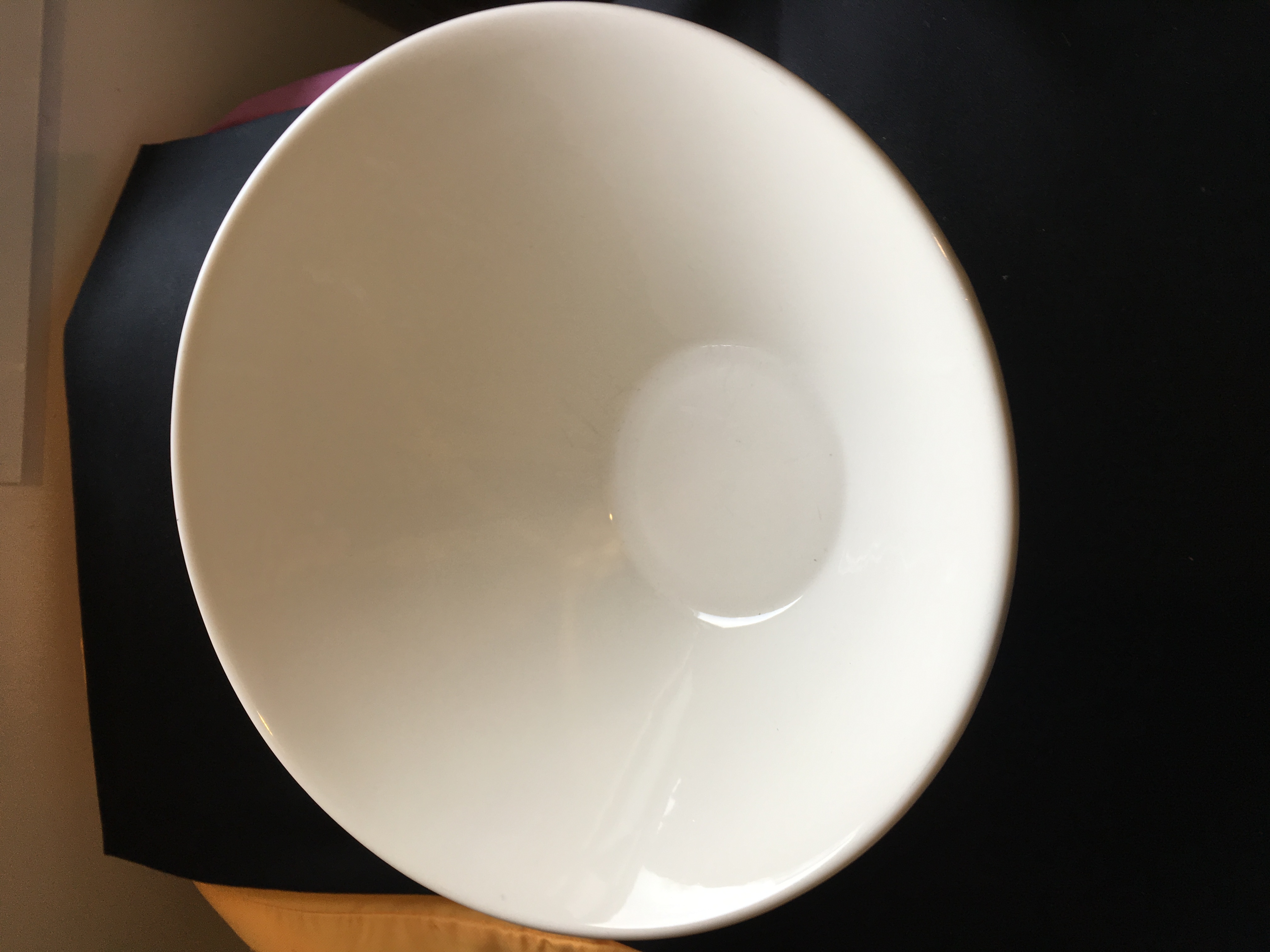 Serving Bowl White Round Elipse