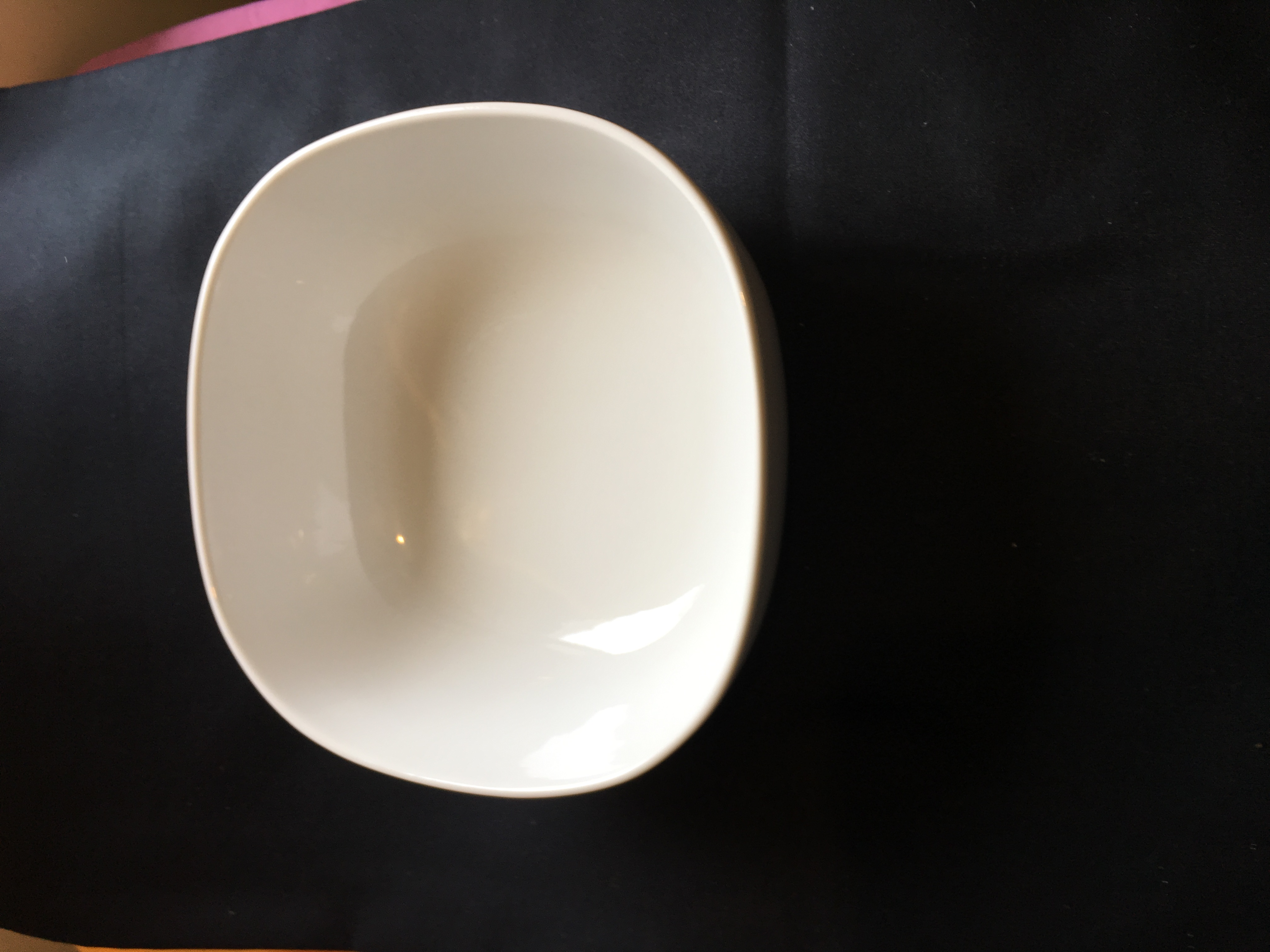 Serving Bowl White Rounded Square 