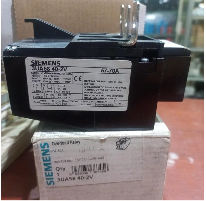 SIEMENS 3UA59 40-2P OVERLOAD RELAY 50-63A