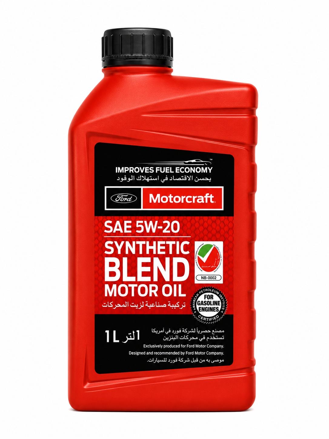Motorcraft SAE 5W-20 Synthetic Blend Motor Oil 1L