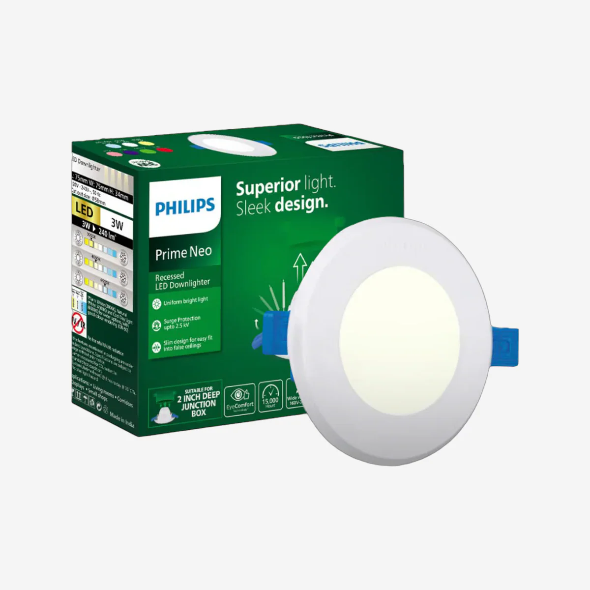 Philips Prime Neo Recessed LED Downlight – Premium Ceiling Lighting Solution 10W