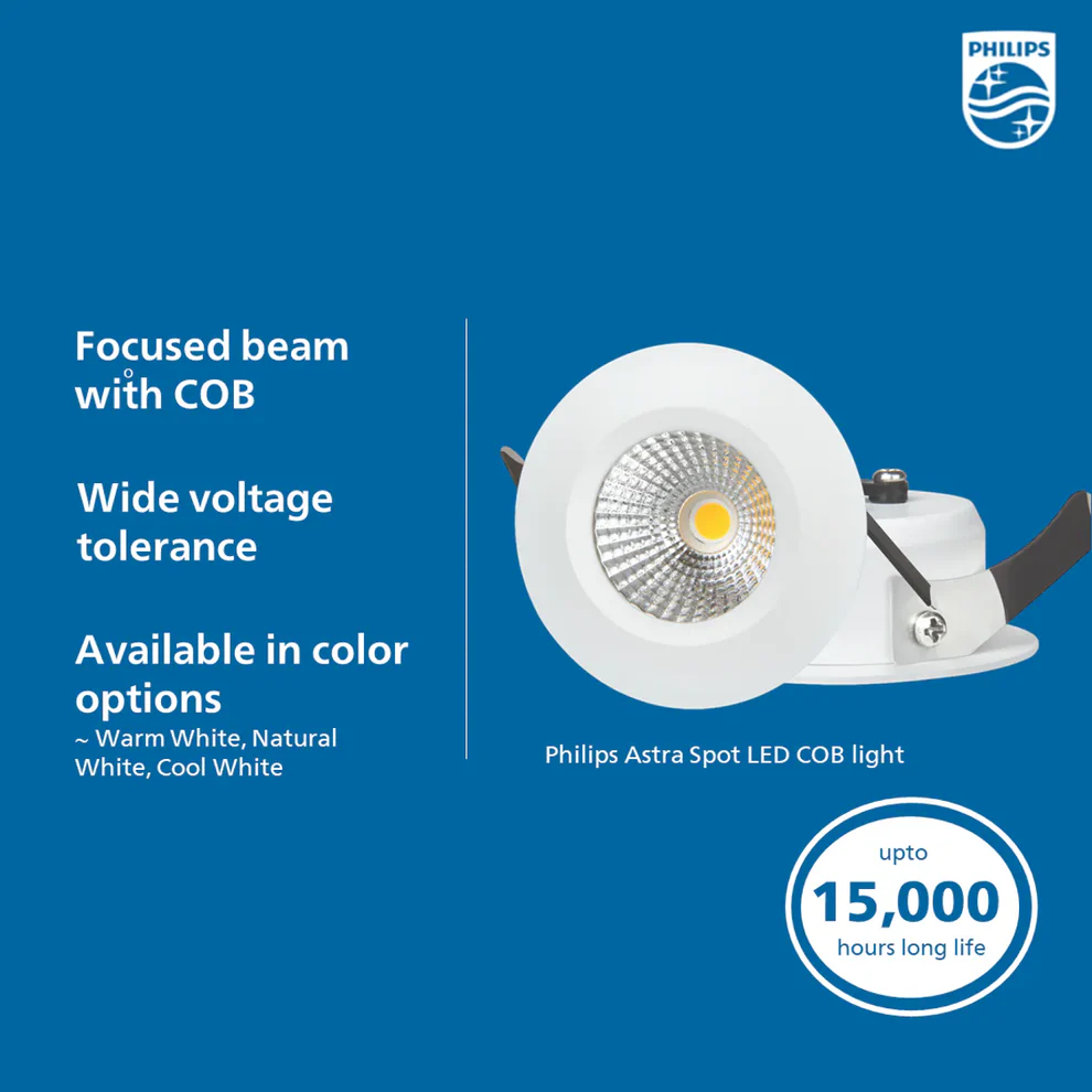 Philips AstraSpot Next LED COB Spotlight – Premium Recessed Ceiling Light
