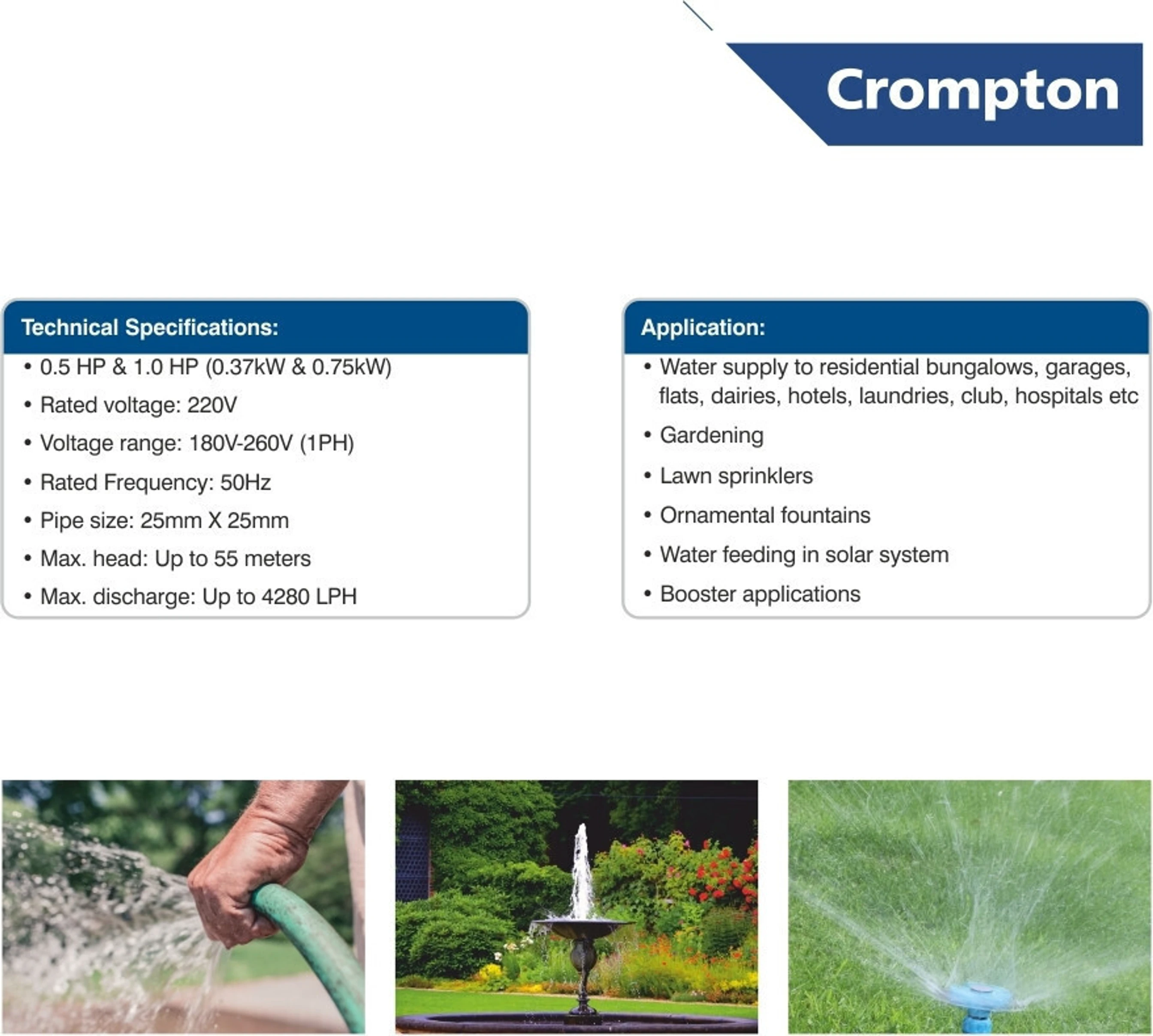 Crompton MINI MASTER 1 Centrifugal Water Pump (1 HP)
