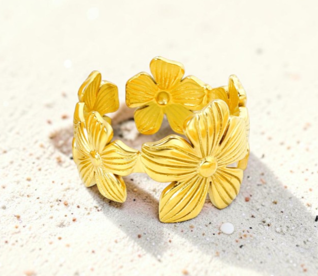 Bague Fleur Dorée