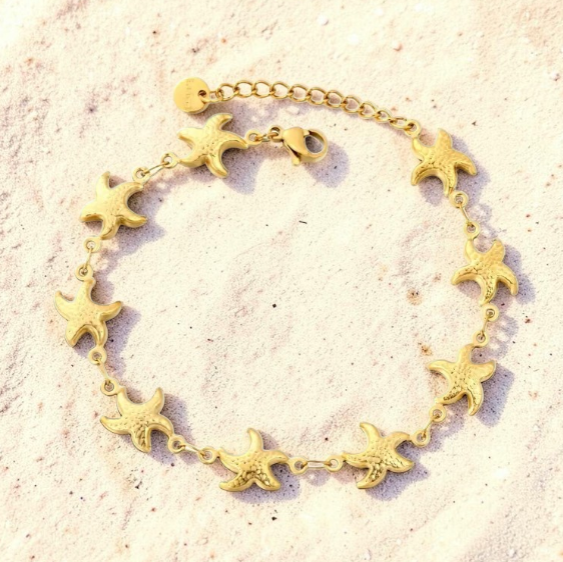 Bracelet étoile de mer doré
