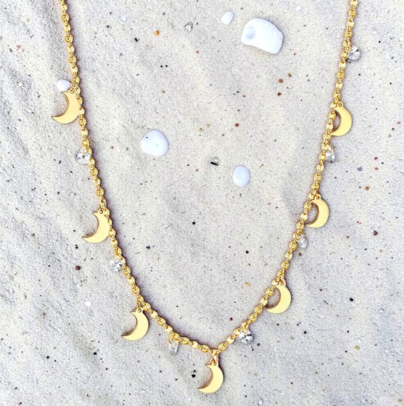 Collier Lune Doré