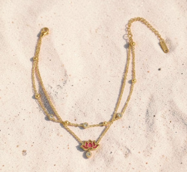 Bracelet de cheville Lotus