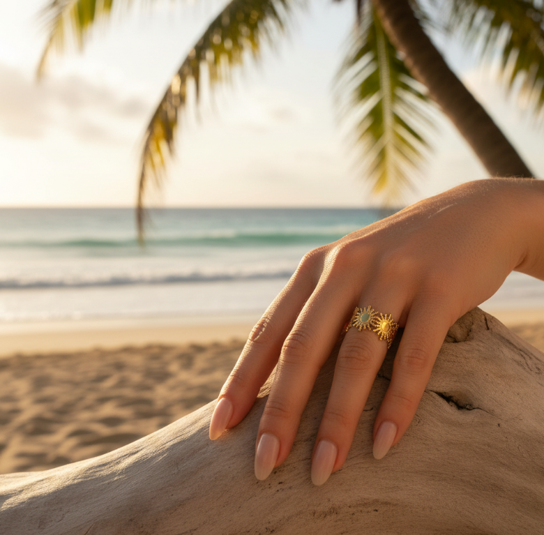Bague Soleil Dorée