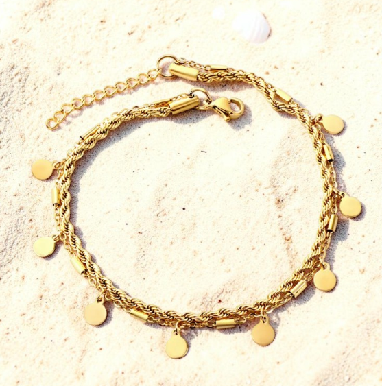 Bracelet de cheville Esmeralda