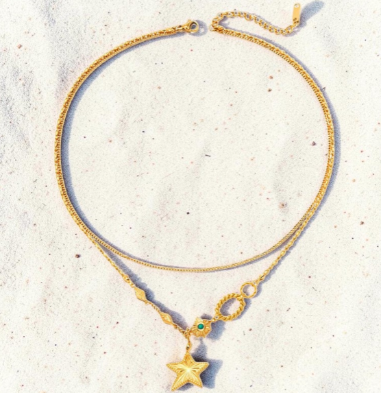 Collier étoile doré