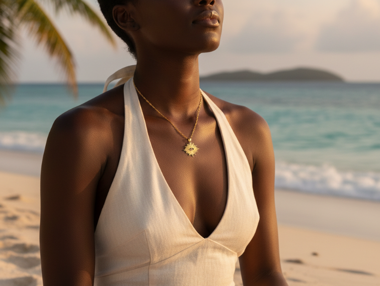 Collier Soleil Doré