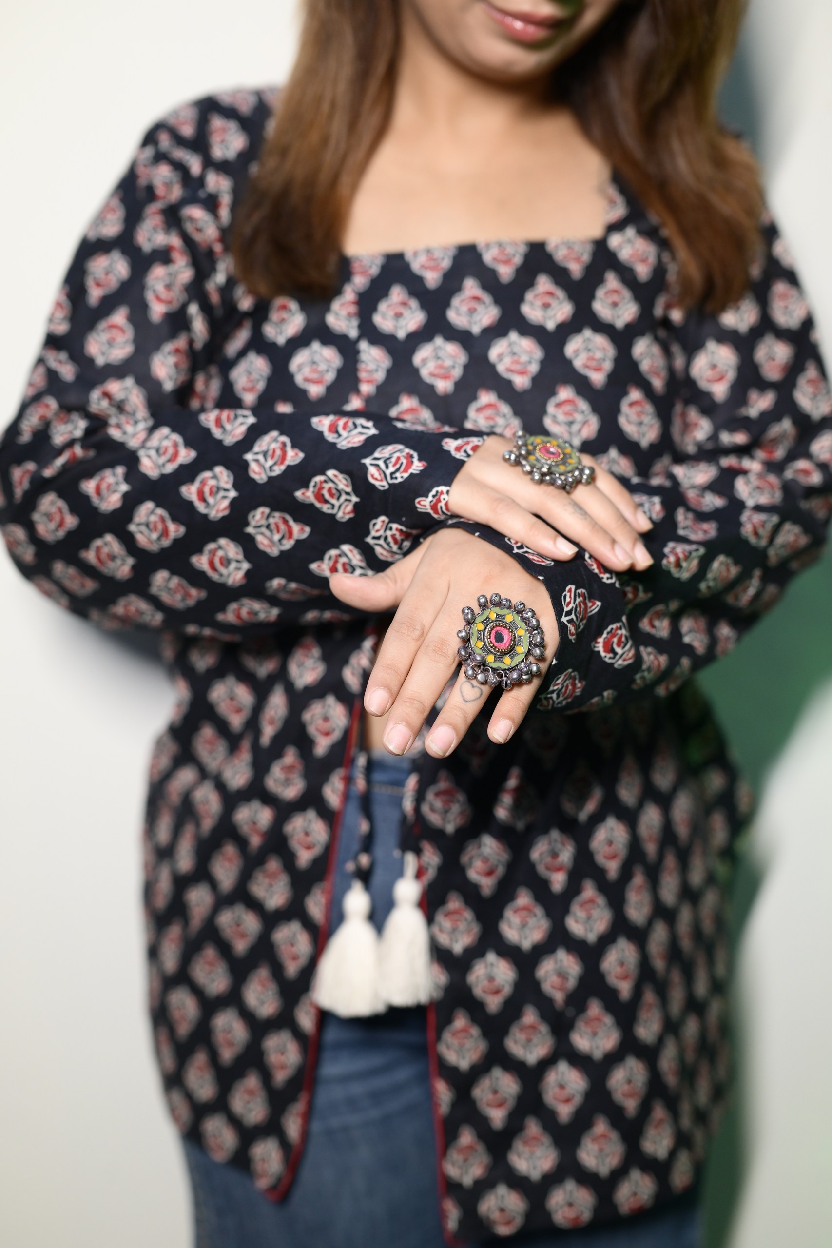 Designer Handblocked Butta Kurti