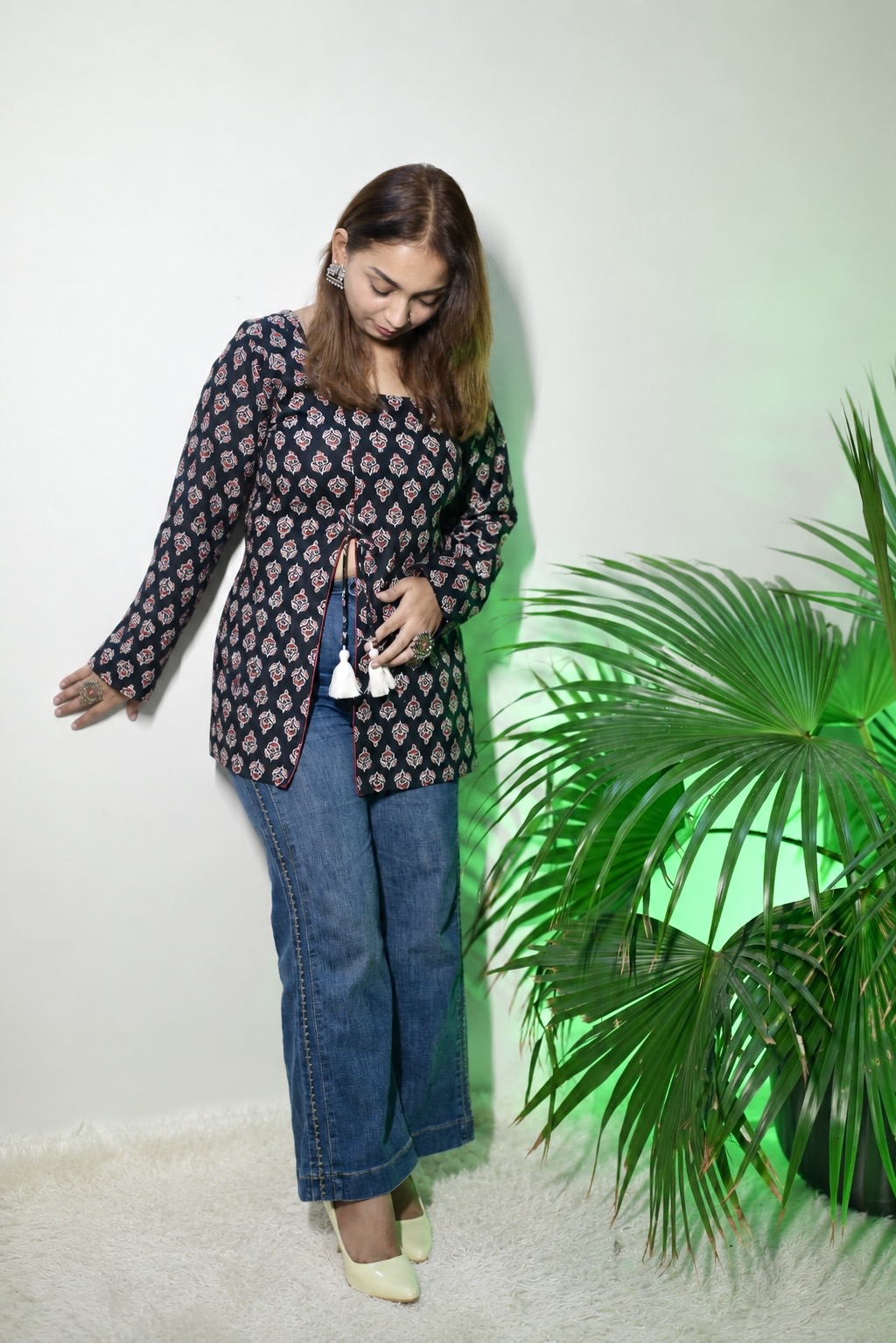 Designer Handblocked Butta Kurti