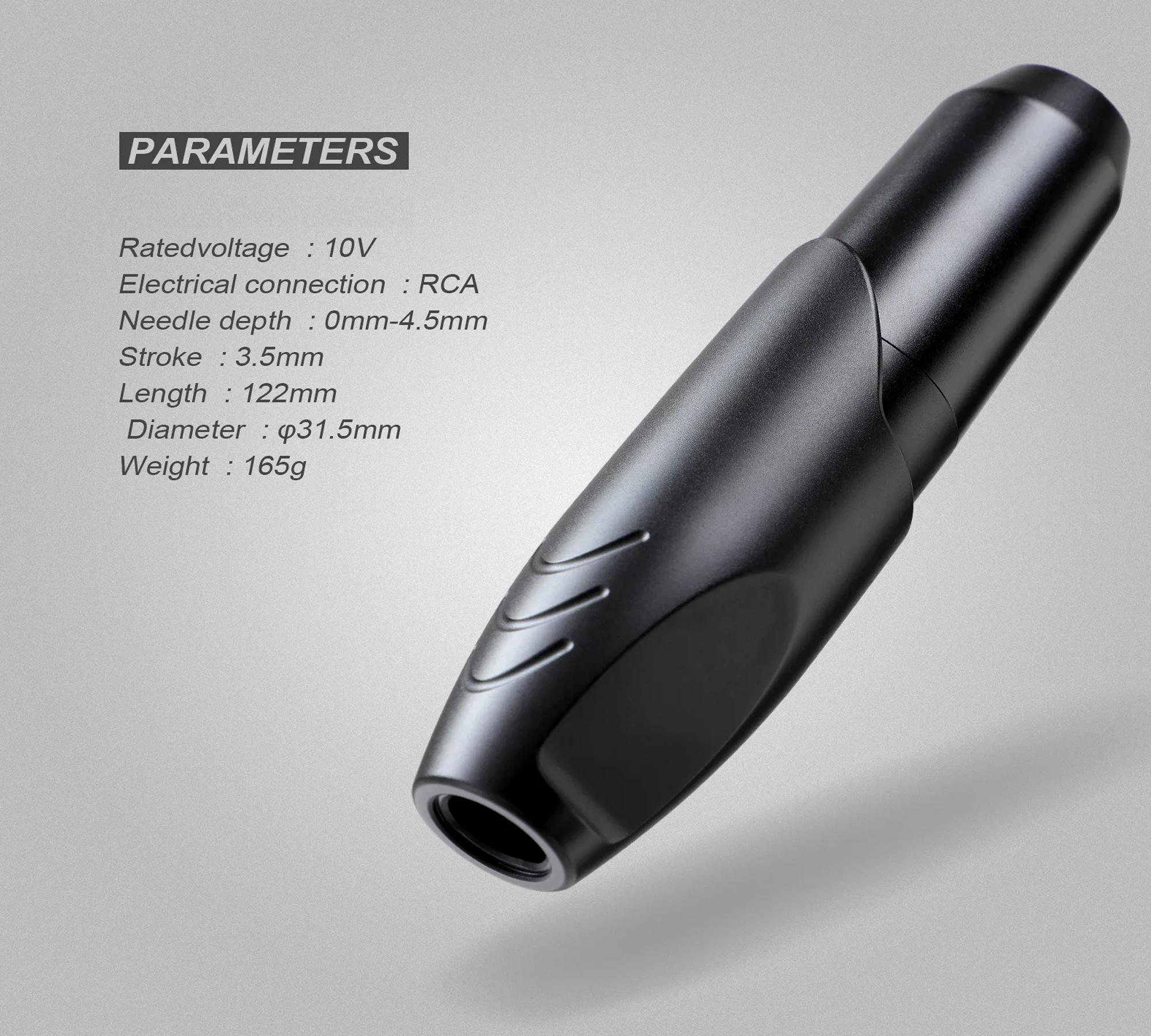 Maquina Pen Stigma Still RCA Grip Regulável Tattoo Cartucho Universal