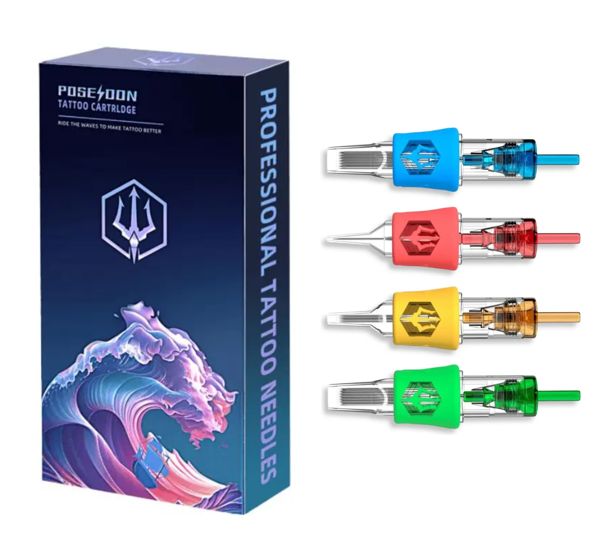 Cartuchos para Tatuagem - Caixa c/ 10 Unidades Poseidon Aston