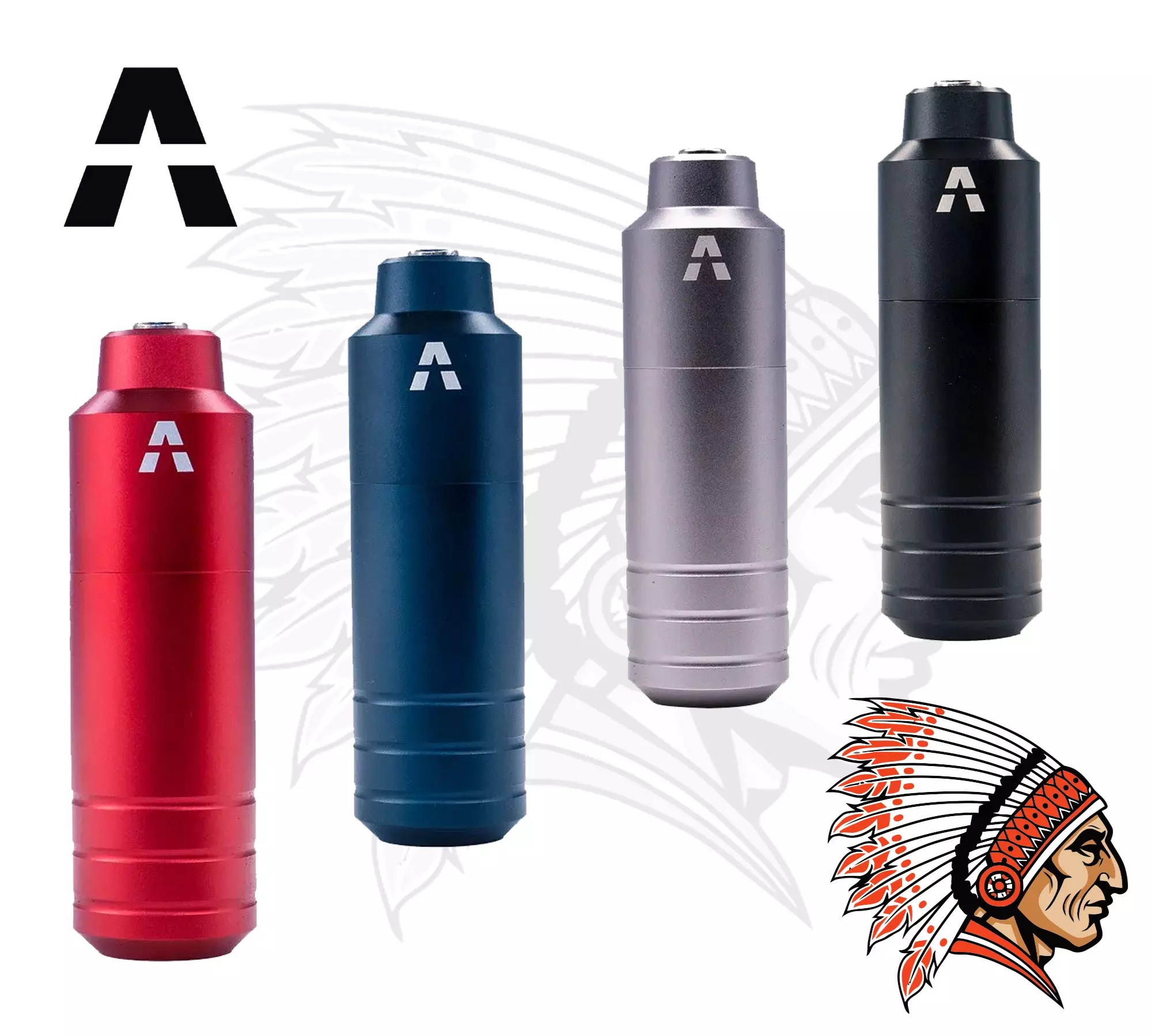 Maquina Pen Aston Mini Steel Tatuagem Profissional Universal - Azul