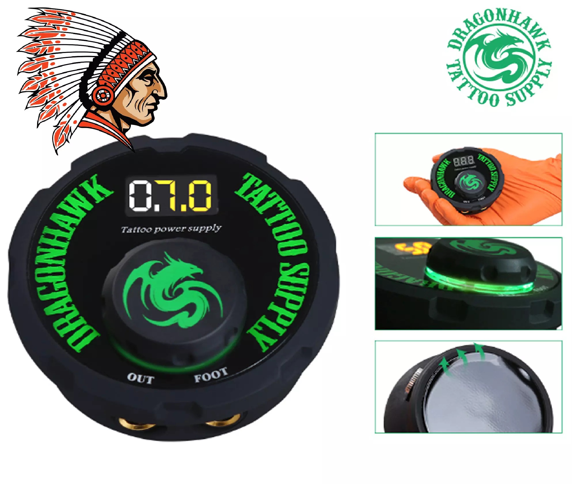 Fonte Tatuagem Digital Dragonhawk de Mesa Profissional