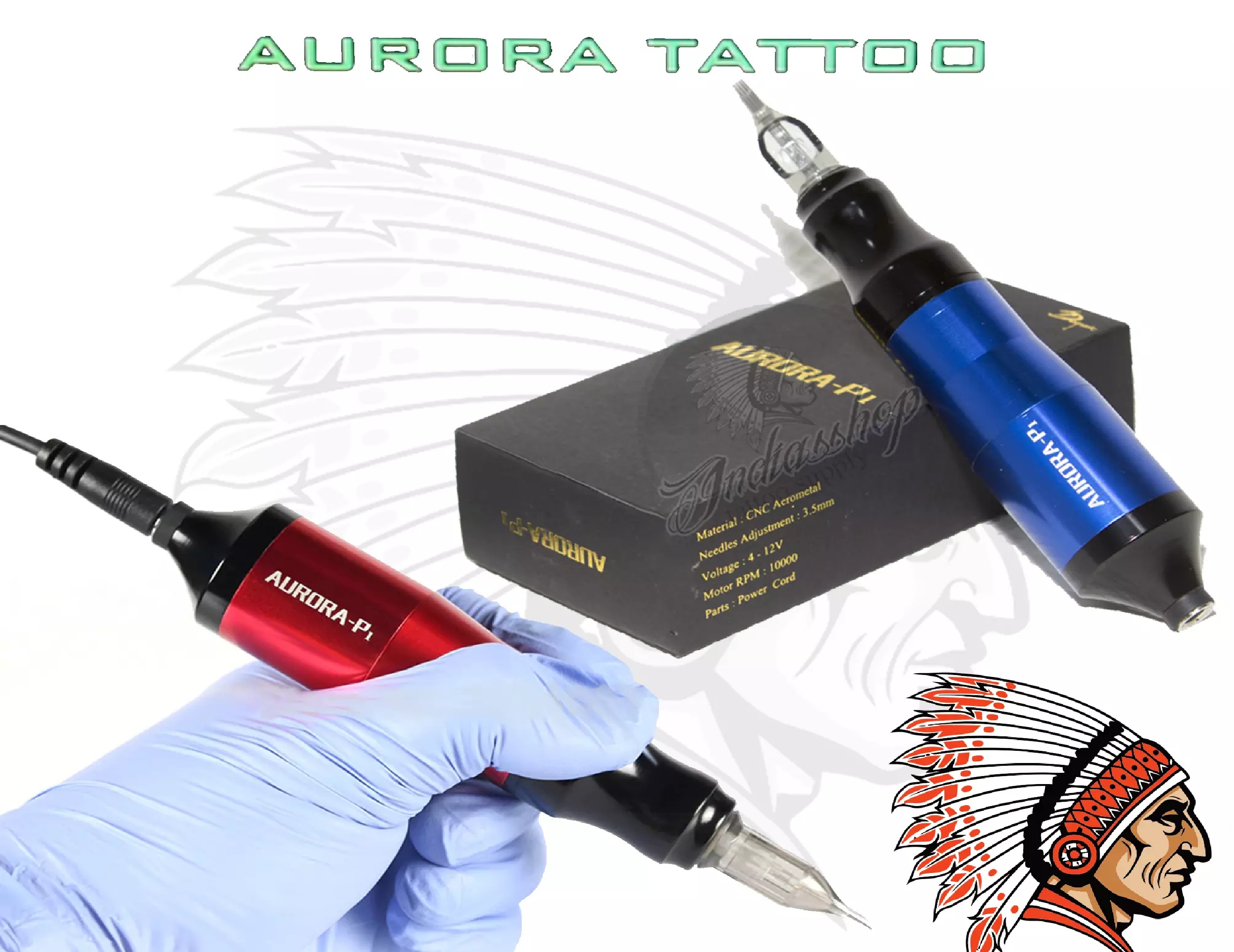 Maquina Tatuagem Caneta Pen Aurora P1 Hibrida