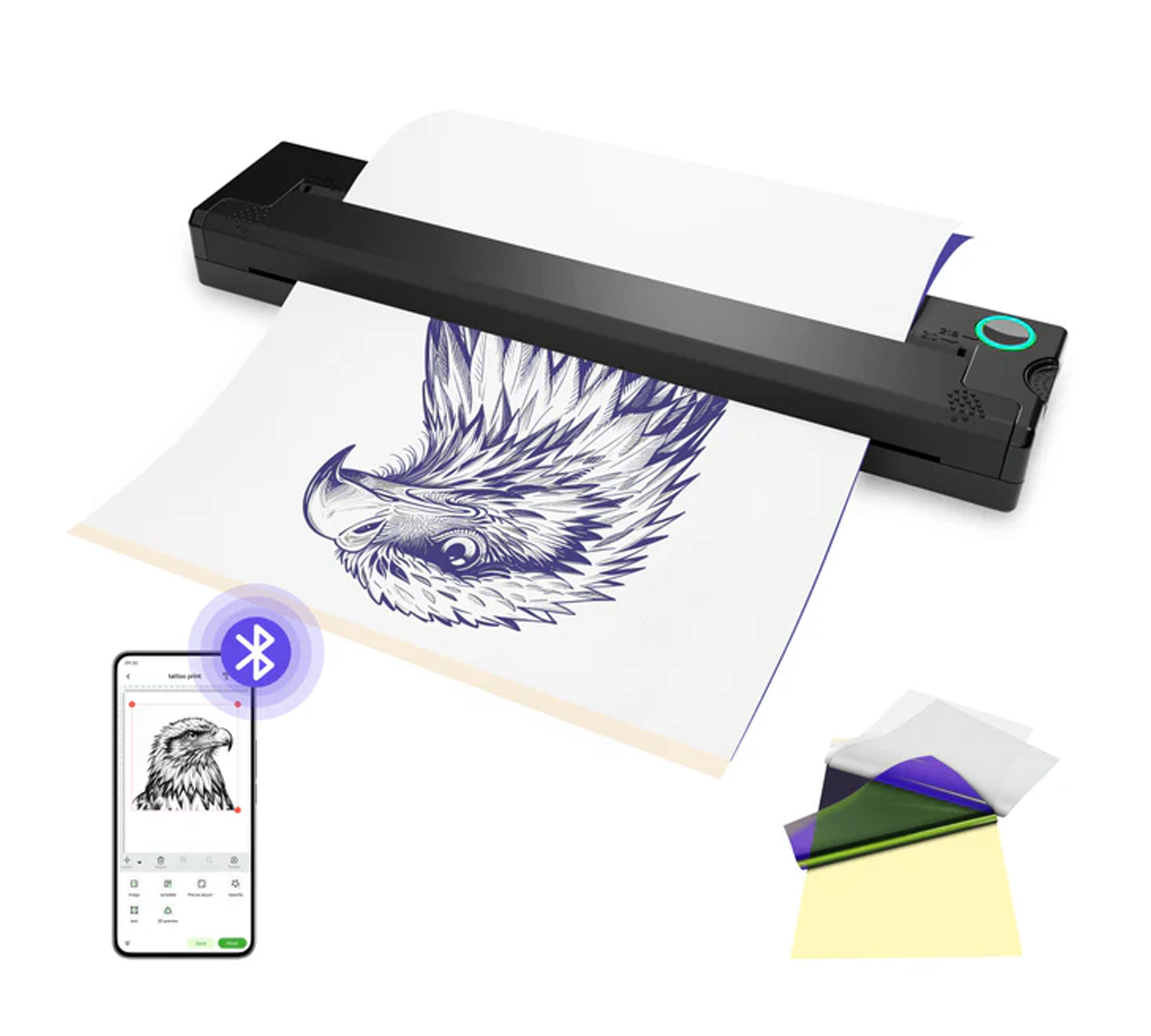 Impressora Peripage P90 Tattoo Decalque Profissional 300dpi