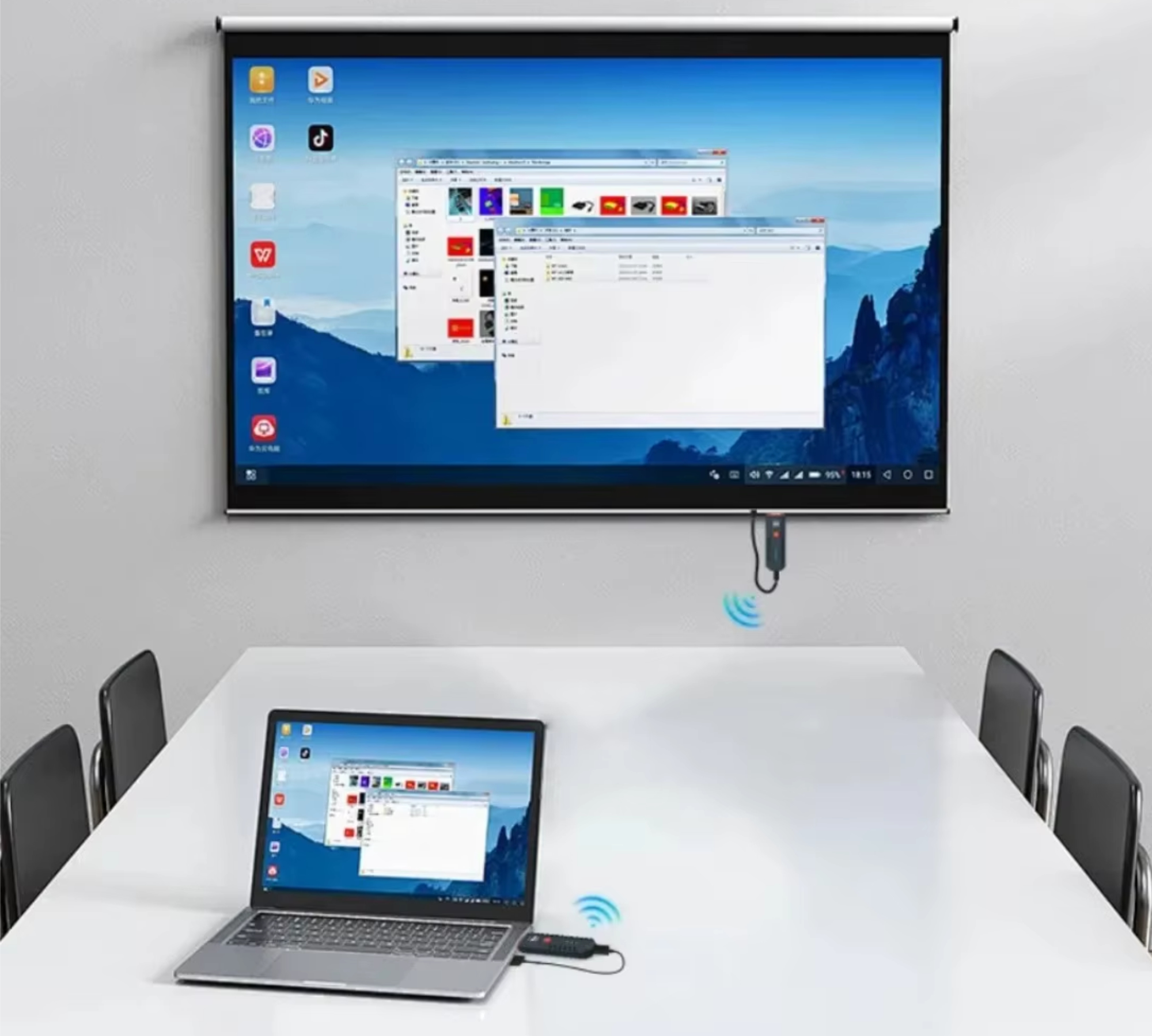 Transmissor e Receptor HDMI  Video 4k e Áudio Sem Fio Plug and Play