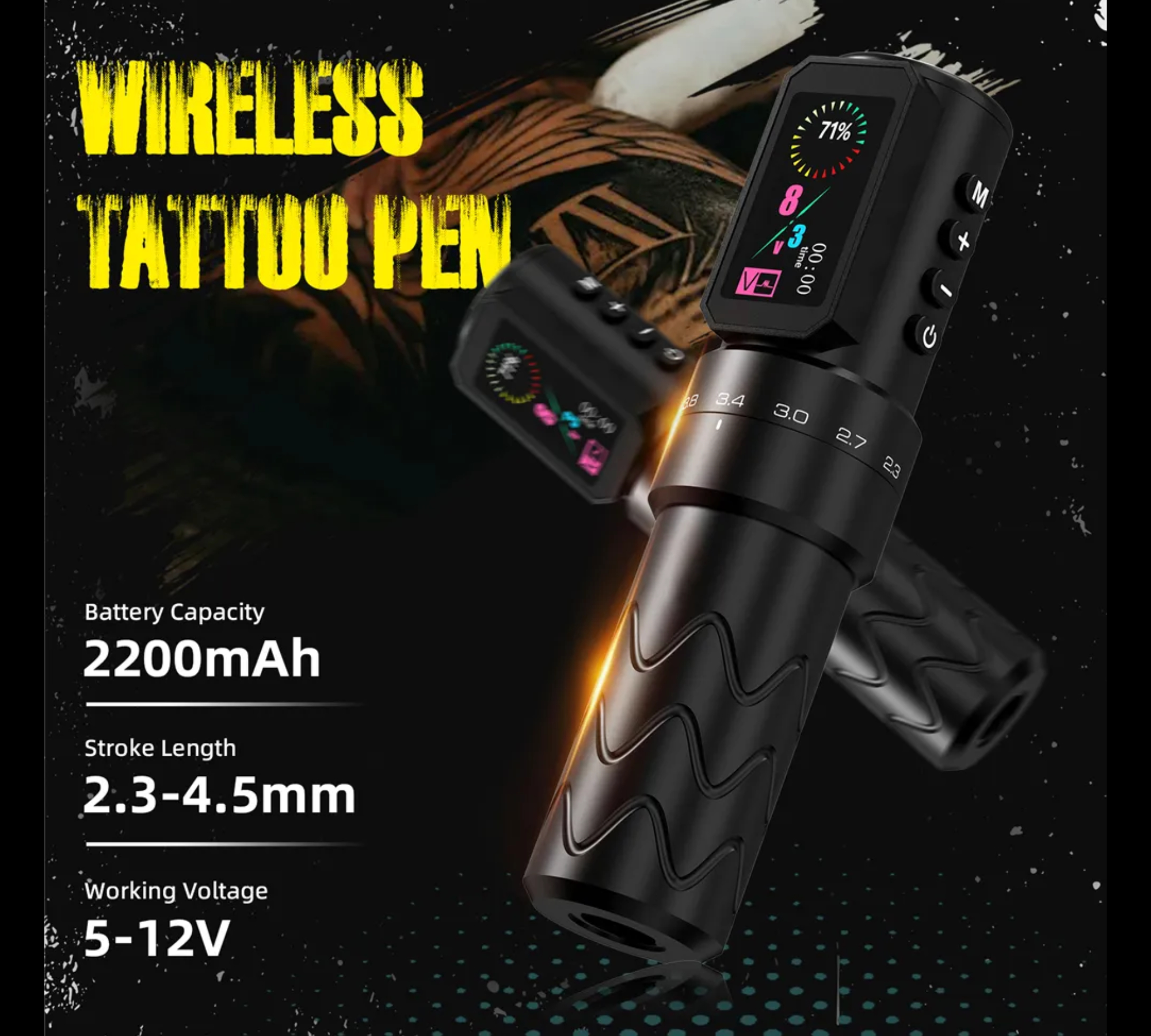 Pen Maquina Tattoo Flip Skin Cartucho Universal Ajuste Curso