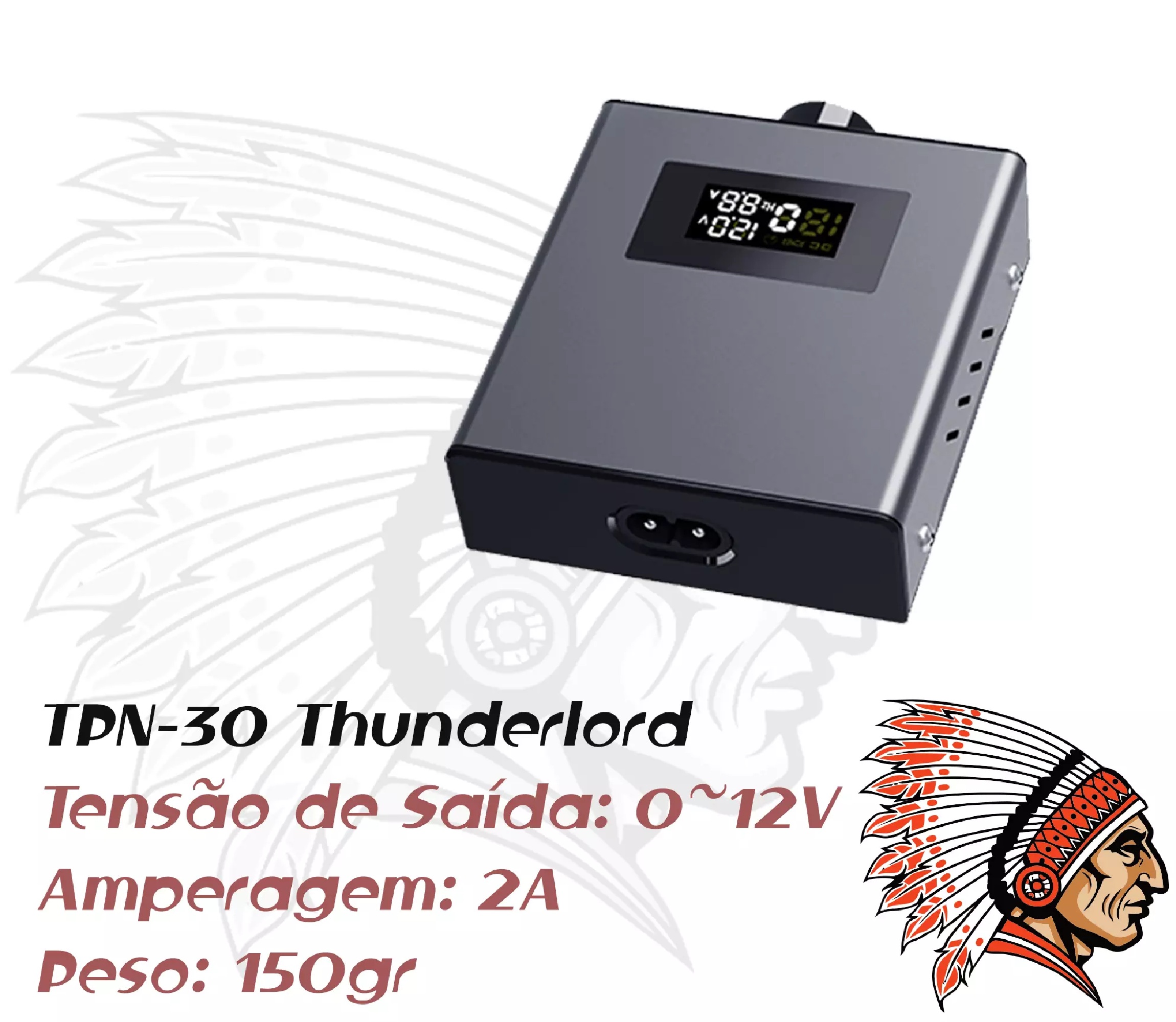 Fonte Tatuagem Thunderlord Digital Pedal Continuo Integrado 2A