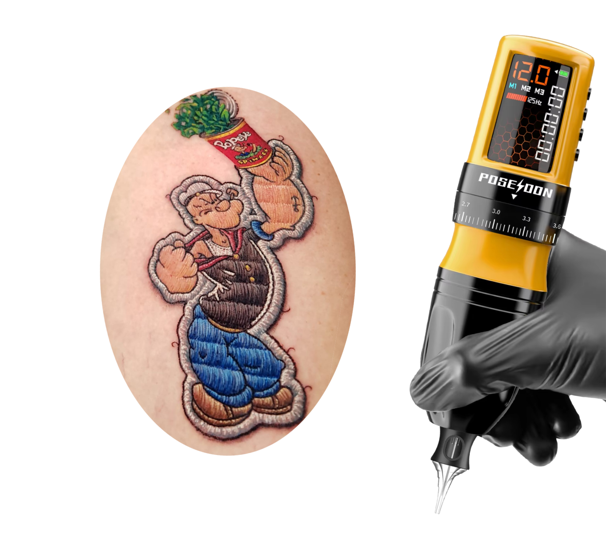 Pen Maquina Tattoo Flip Poseidon Bee Cartucho Universal Ajuste Curso