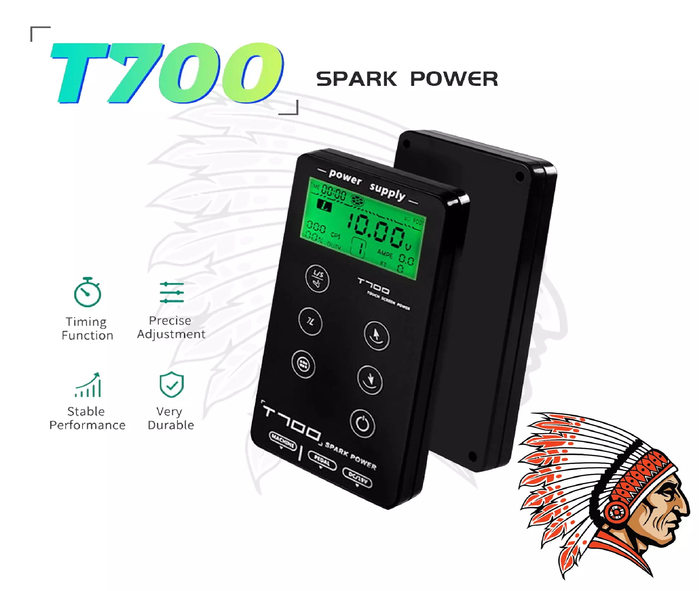Fonte de Alimentação T700 Touch para Tatuagem Touch Screen 2,5A