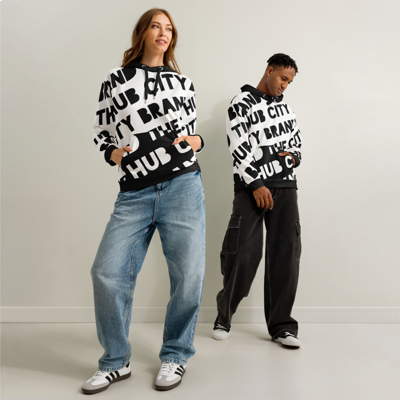 The HUB CITY Brand™ 'ALL-OVER' cotton hoodie